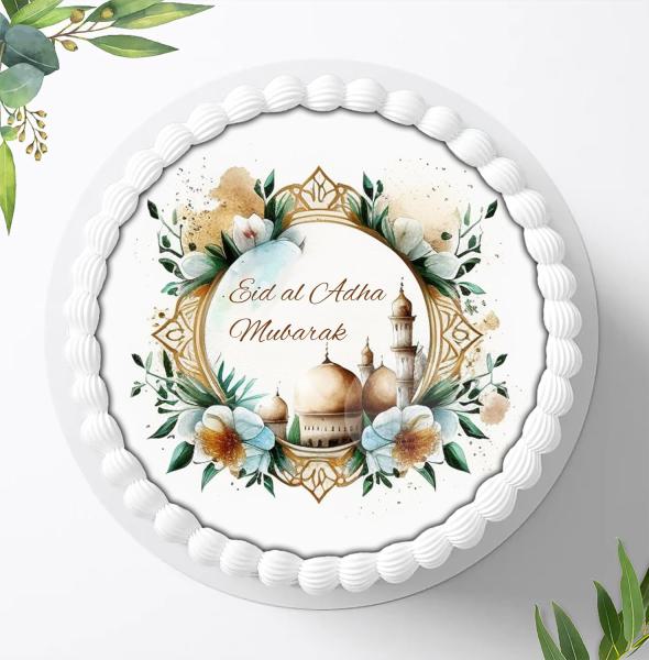 Eid al Adha Mubarak Tortenaufleger Ø 20cm, 1467z
